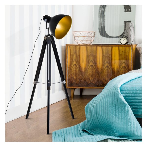Vloerlamp - Staande Lamp - Verstelbare Hoogte - Goud