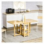 Eettafel - RusticLiving - Opbergvak - Verstelbare poten - Bamboe