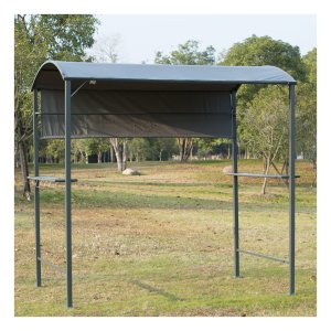 Barbecuepaviljoen - FlameMaster - Vlamwerend dak - 2 planken - zwart