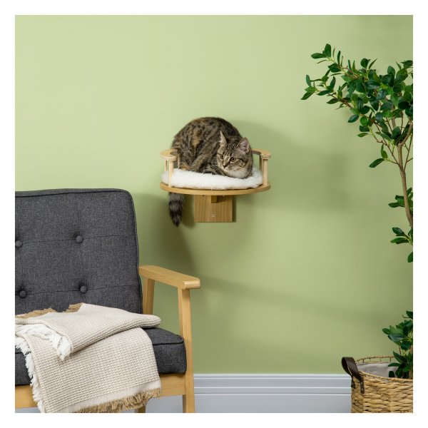 Kattenbedmuur - LuxePaws - Beschermende rand - Comfortabel - Crèmewit