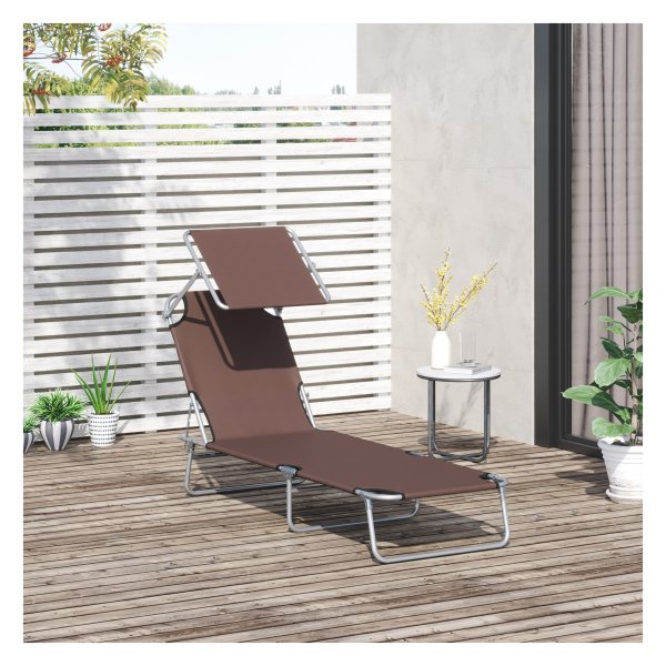 Ligstand – Zonneligstoel - Wellness ligstand – Opvouwbaar - Bruin