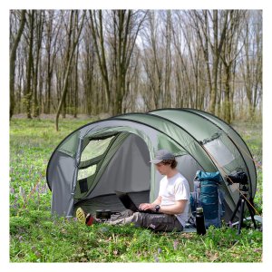 Campingtent - Outdoorfun - Polyester B3 materiaal – Lichtgewicht - Groen
