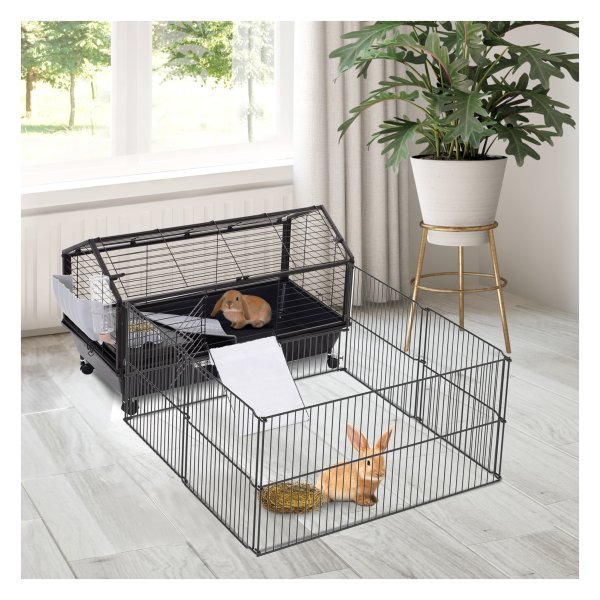Caviakooi - LuxeCavies - Tuinbalkon - Metalen frame - Grijs