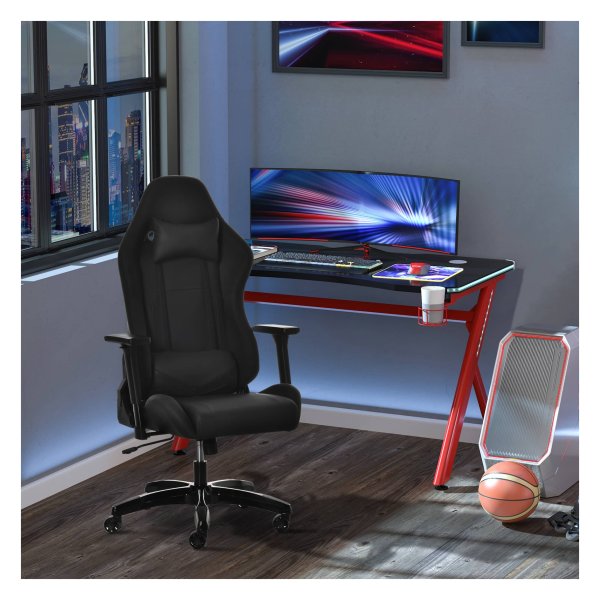 Gamingstoel - GameMasters - Schommel- en ligfunctie - Ergonomisch - Zwart