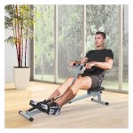 Roeiapparaat - LCD-scherm – Staal - Grijs