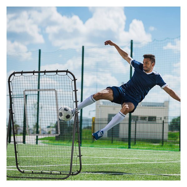 Voetbalrebouncer -- Opvouwbaar - Verstelbaar - Zwart