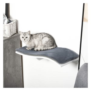 Kattenplank - CosyCats - Pluche - Muurbevestiging - Grijs