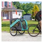 Hondenfietskar - LuxeComfort - Waterdicht - Veiligheidsgordels - Zwart