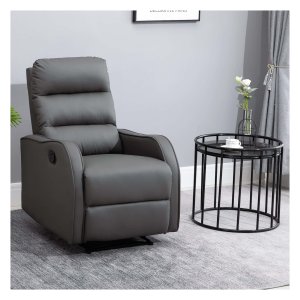 Relaxstoel – LuxeLiving - Verstelbare rugleuning – Draaibaar - Grijs