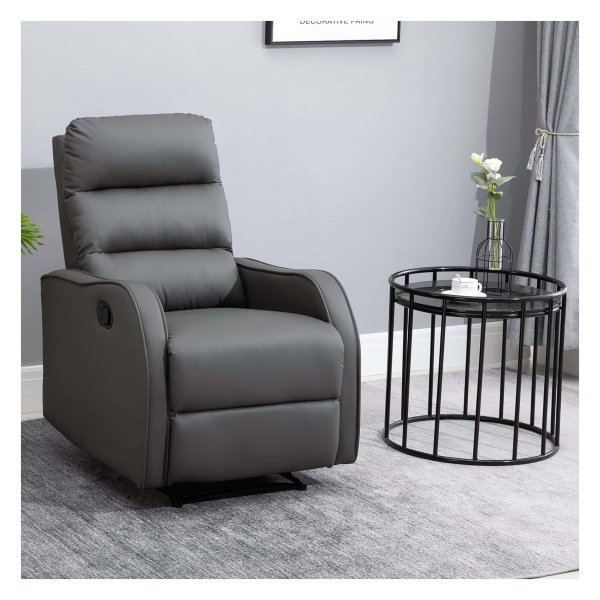 Relaxstoel – LuxeLiving - Verstelbare rugleuning – Draaibaar - Grijs