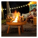 Vuurkorf - Tuinplezier - vonkenscherm – handvat - roestbruin