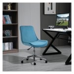 Kantoorstoel - ErgoLux - Verstelbare hoogte - Draaifunctie - Blauw