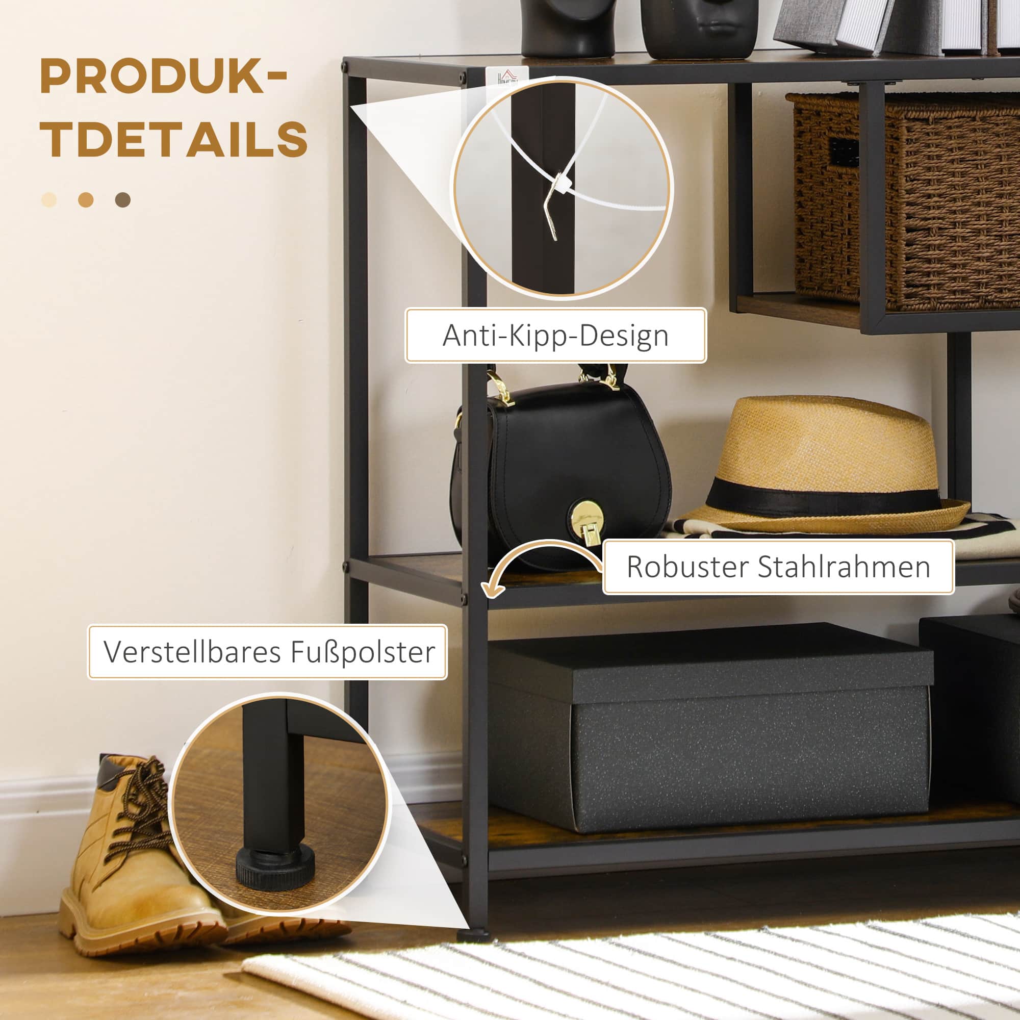 GIANTEX Rek met 5 laden in moderne stijl, eenvoudige