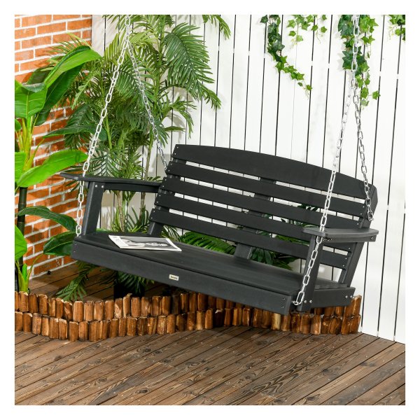 Hangbank - Geschikt voor tuin - 240 kg Draagvermogen - Zwart