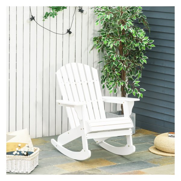 Schommelstoel - Zaza Home - Voor tuin - Balkon - Wit