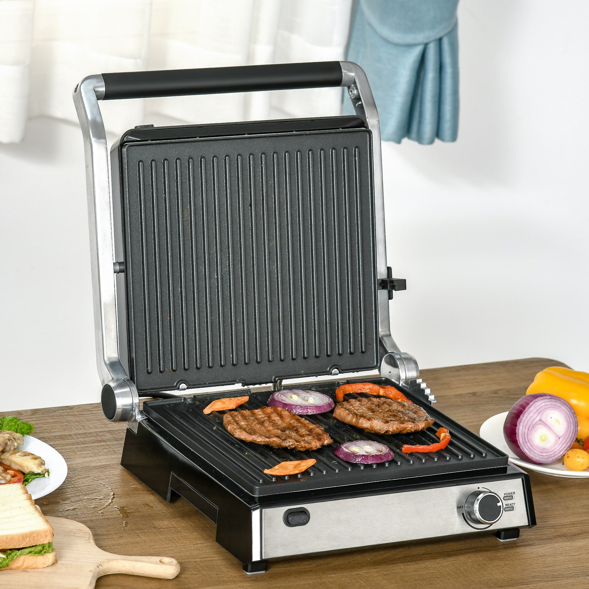 BEPER P101BBQ070 XL Elektrische Teppanyaki Grill 70x23 cm