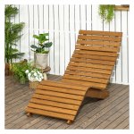 Ligstoel - Zonlander Teak Hout - Ontspanning en Stijlvol - Grijs