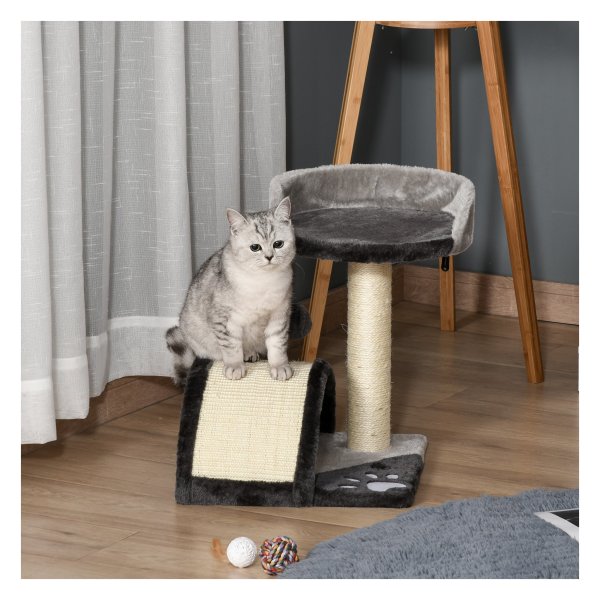 Krabmeubel - Speelse kattenkrabpaal - Sisal krabstangen - Grijs