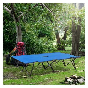 Kampeerbed - Duurzaam - Draagbaar - Blauw