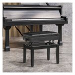 Piano Bank – LuxeSound – Verstelbaar – Zwart