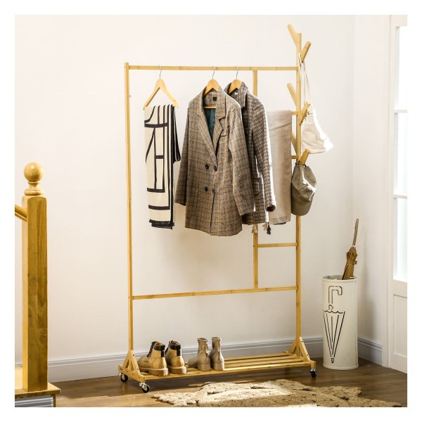 Kledingrek - BambooDreams - Hangende cirkels - Plank - Naturel