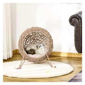 Kattenmand - LuxeKatten - Kattenhol - Verhoogde voeten - Naturel