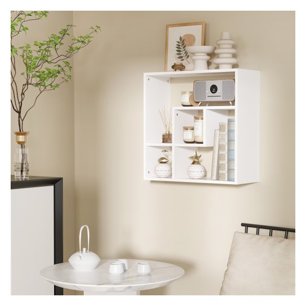 Wandplank - ModernHome - Vier vakken - Wit