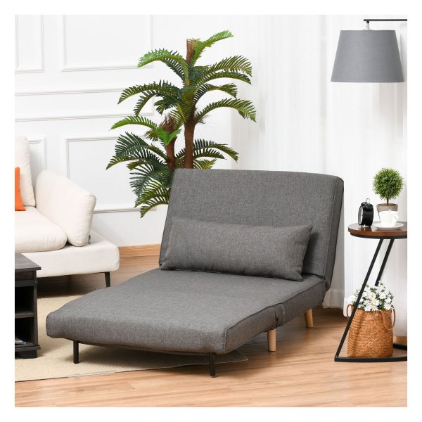 Scandinavisch – Loungesofa Deluxe – Verstelbaar – Bedfunctie - Grijs