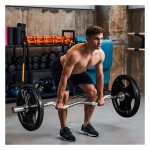 Haltersets - Tri-Grip - Rubberen Olympische schijven - Krachttraining - Zwart