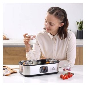 Yoghurtmachine - Gezonde yoghurtbereider - LCD-scherm - Instelbare temperatuur - Wit