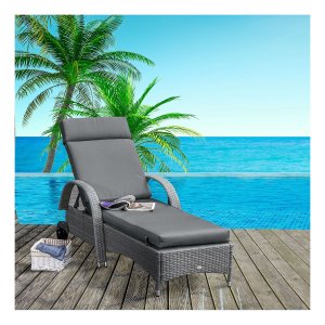 Ligstoelhoes - TuinFleur - Waterdicht - UV-bestendig - Donkergrijs