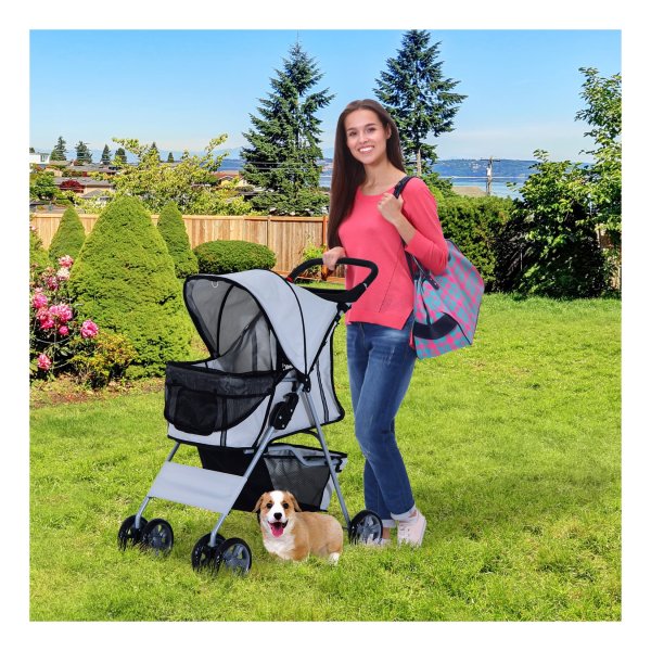 Hondenbuggy – AutoBuggy - 3-in-1 functionaliteit – zilver