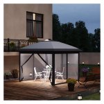 Paviljoen - Opvouwbaar - LED verlichting - Grijs