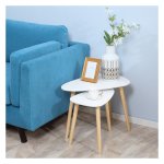 Bijzettafels – Zaza Home - Scandinavisch design – praktische set - wit