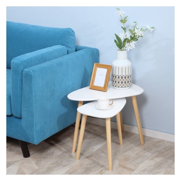 Bijzettafels – Zaza Home - Scandinavisch design – praktische set - wit