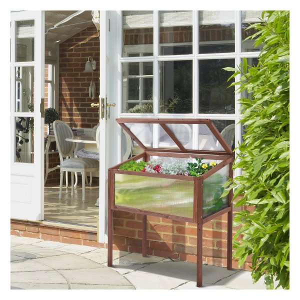 Plantenbak - Sparrenhout - Verhoogd bed - Bruin