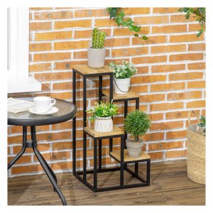 Plantenstandaard – Zaza Home - Multifunctioneel - Natuurlijk hout