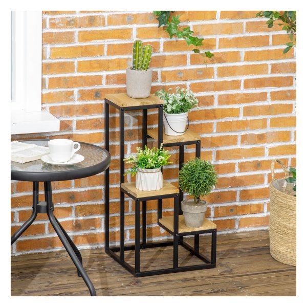 Plantenstandaard – Zaza Home - Multifunctioneel - Natuurlijk hout