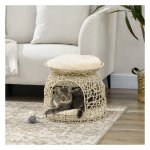 Kattenhuis - LuxeDieren - Inclusief kussens - Beige