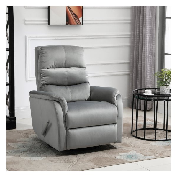 Relaxfauteuil - Zaza Home - Schommelfunctie - Verstelbare rugleuning - Grijs