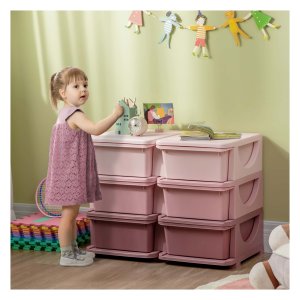 Opbergkast - Kinderparadijs - Speelgoedorganizer - Roze