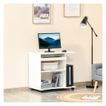 Computerbureau - FlexiDesk - Wieltjes – Wit