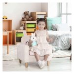 Kinderbank -- opbergruimte - crèmekleur