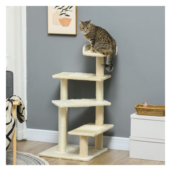 Klimpaal - HappyPets - Sisalscratcher - Klimboom - Beige
