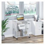 Bureau - Moderne Stijl - Glazen blad - Wit