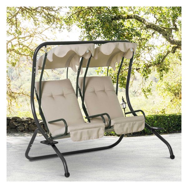 Schommelbank - RelaxLife - Hollywood stijl - Zonnedak - beige