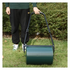 Tuinroller - Gladmaker - 30 liter capaciteit - Metaalgroen