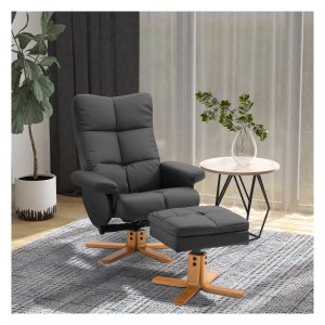 Fauteuil - LuxeComfort - Ligmogelijkheid - Draaifunctie - Zwart