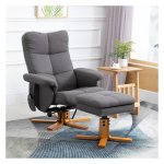 Fauteuil - Relaxsessel - Massagefunktion - Aufbewahrung - Dunkelgrau