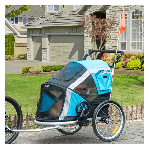 Hondenaanhangwagen - Luxe Pets - Opvouwbaar ontwerp - Waterbestendig - Blauw